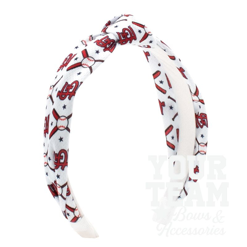 St. Louis Cardinals Logo Print Knot Headband