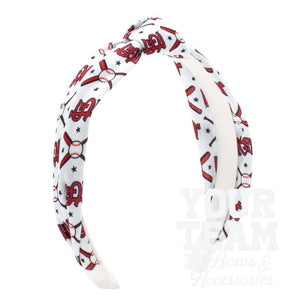 St. Louis Cardinals Logo Print Knot Headband