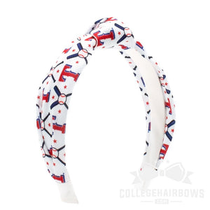 Texas Rangers Logo Print Knot Headband