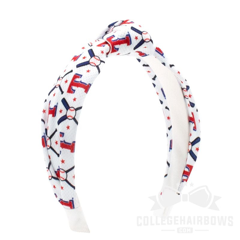 Texas Rangers Logo Print Knot Headband