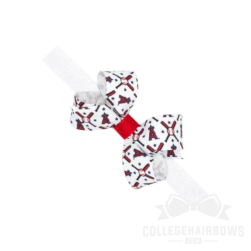Mini Los Angeles Angels Logo Print Bow Baby Band