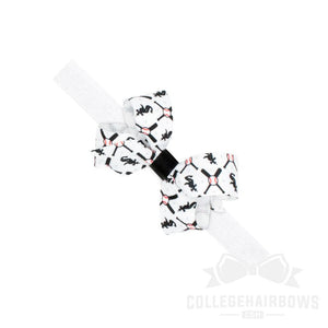 Mini Chicago White Sox Logo Print Bow Baby Band