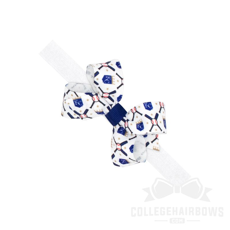 Mini Kansas City Royals Logo Print Bow Baby Band