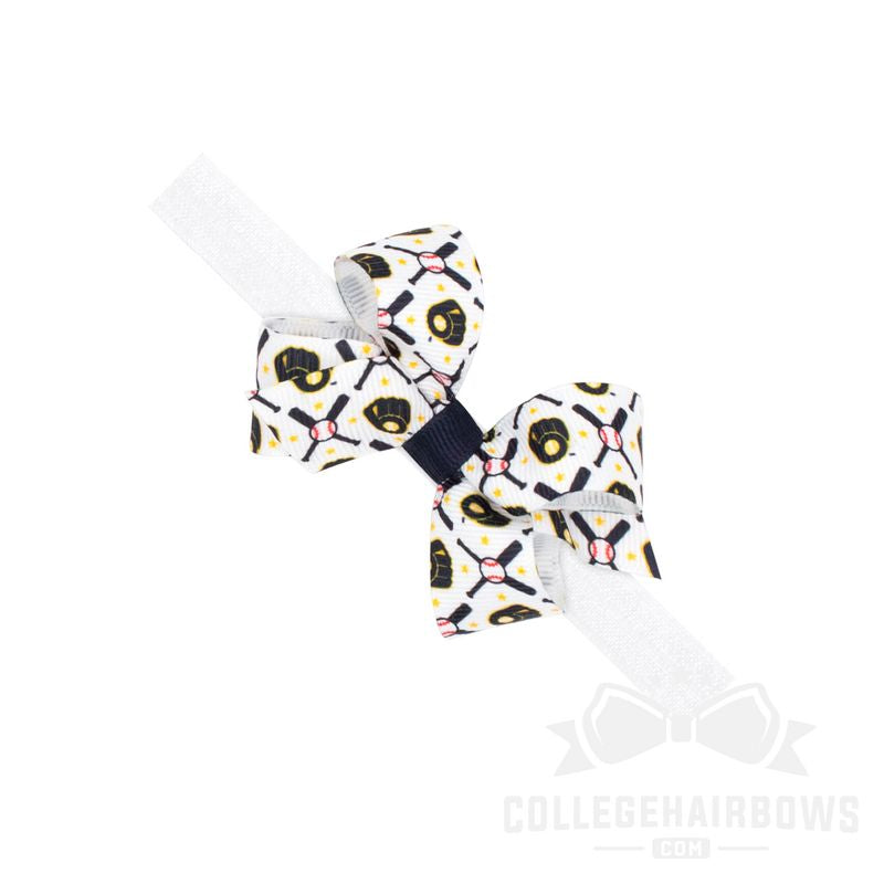 Mini Milwaukee Brewers Logo Print Bow Baby Band