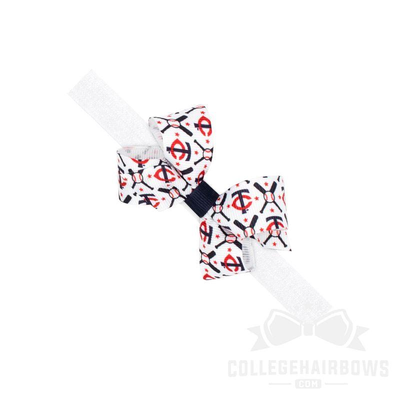 Mini Minnesota Twins Logo Print Bow Baby Band