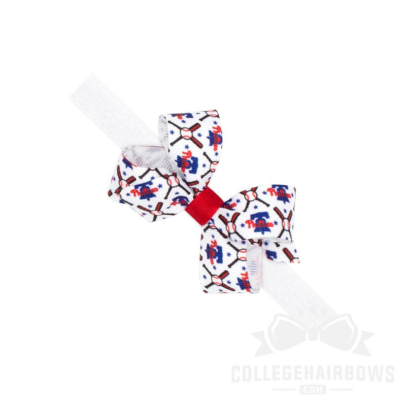 Mini Philadelphia Phillies Logo Print Bow Baby Band
