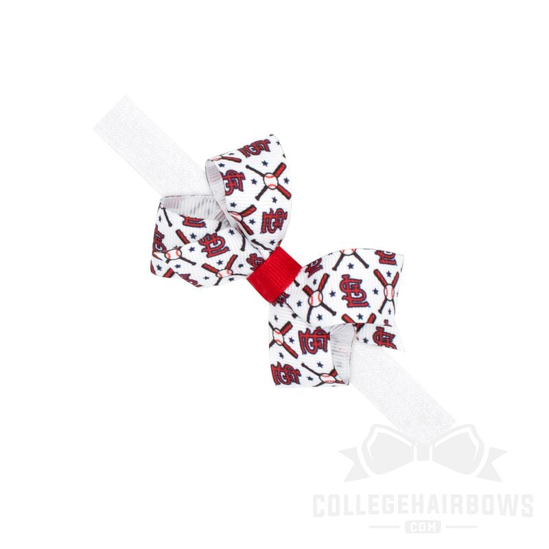 Mini St. Louis Cardinals Logo Print Bow Baby Band