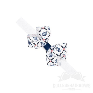 Mini Tampa Bay Rays Logo Print Bow Baby Band