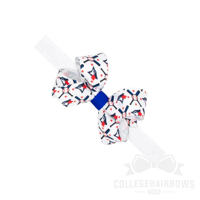 Mini Toronto Blue Jays Logo Print Bow Baby Band