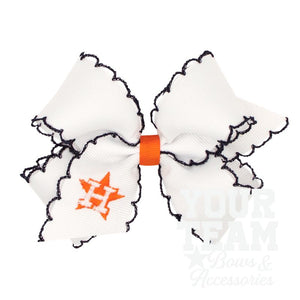 Medium Houston Astros Embroidered Moonstitch Hair Bow