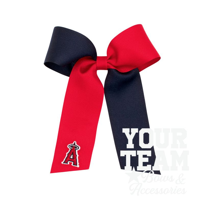 Medium Los Angeles Angels Two-Tone Embroidered Cheer Bow