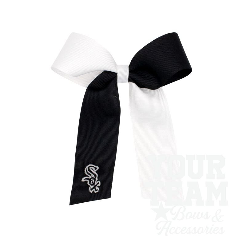 Medium Chicago White Sox Two-Tone Embroidered Cheer Bow