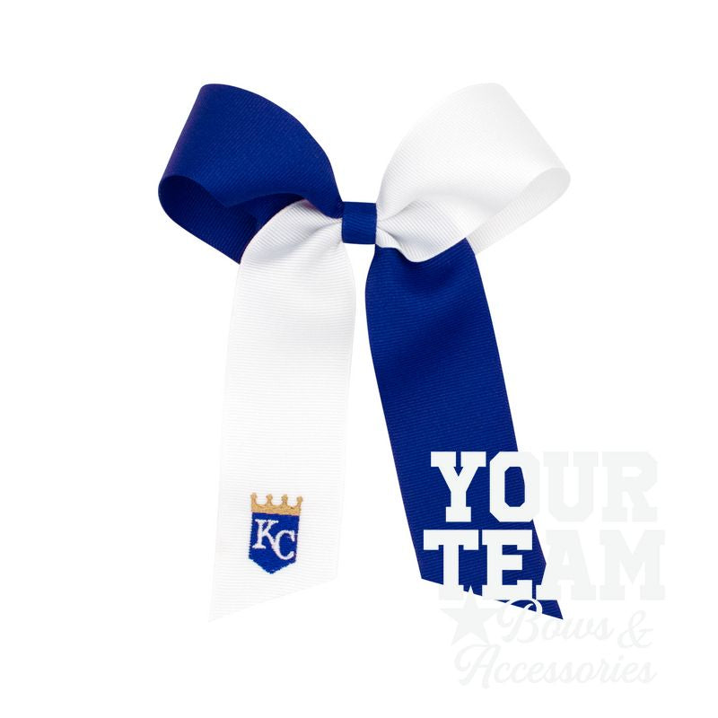 Medium Kansas City Royals Two-Tone Embroidered Cheer Bow