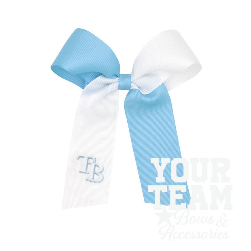 Medium Tampa Bay Rays Two-Tone Embroidered Cheer Bow
